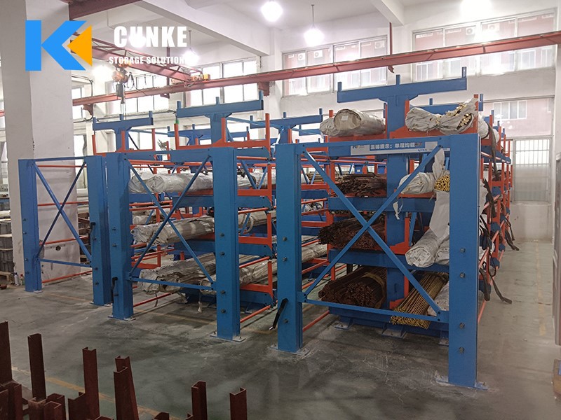 Mid Duty Roll Out Cantilever Rack factory Mid Duty Roll Out Cantilever Rack factory